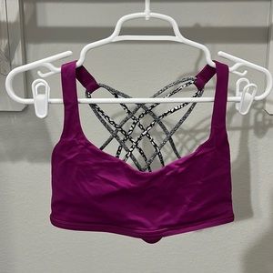 Purple Lululemon - Free to Be Wild Bra - Size 10